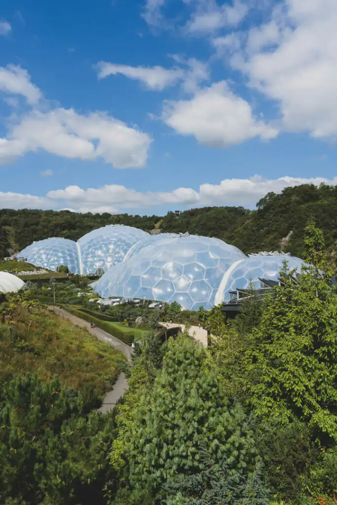 The Eden Project in Cornwall, England, featuring its iconic biomes is a great thing to do this February Half Term.