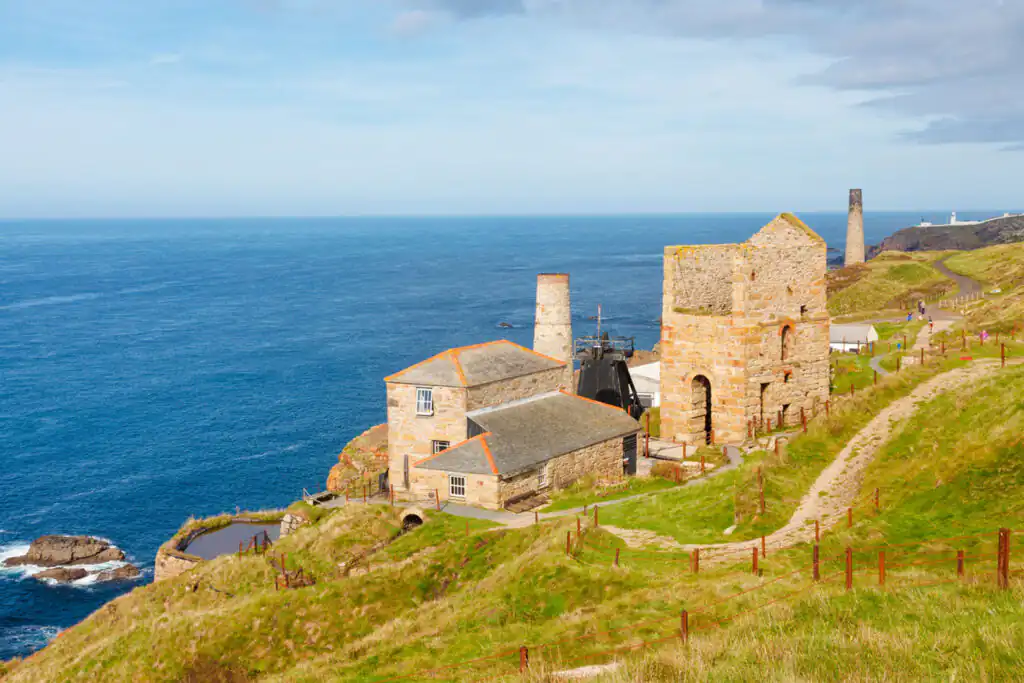 Large body of water by Levant Mine, reflecting the scenic charm of Cornwall's coastal environment.