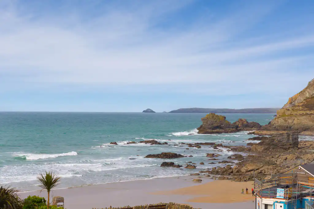 A picturesque beach in St Agnes, Cornwall, one of the best places to stay in Cornwall.